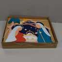 6FT Christmas Inflatable Outdoor Decoration Nativity Scene  Yard Decoration Inflatable Nativity Set with LED Lights, for Outdoor and Indoor Holiday Parties, Lawn, and Garden Decoration.