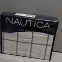 Nautica- Full Size Sheet Set, Crisp & Tailored Cooling Sheets with a Smooth Cotton Percale Lightweight Feel - Bed Sheets with Matching Pillowcases & Fitted Sheet (Plot Black)