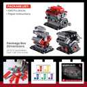 JMBricklayer 3-in-1 Mini Engine Model Car Kits that Runs, V8 V12 W16 Engine Kits for Adults & Teens, Physical Science Experiment STEM Toy, Collectible Engineering Gifts for Car Lovers 840PCS