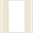 Leviton 1-Gang, Decora/GFCI Device Wallplate, Standard Size, Thermoset, Device Mount, 1 Pack, 80401-T, Light Almond