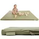 Stylish Padded Baby Play Mat for Your Boy or Girl - Extra Thick & Super Soft Vegan Leather Floor Mat Creates A Safe Play Area for Little Ones - A Beautiful Playmat that Fits Nicely Into Any Playroom