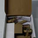 Asidrama 1 Pack Passage Gold Door Handles, Door Lever with Door Knobs Indoor for Bedroom or Bathroom, Heavy Duty Brushed Gold Door Handles Interior with Locks for Left Right Sided Doors