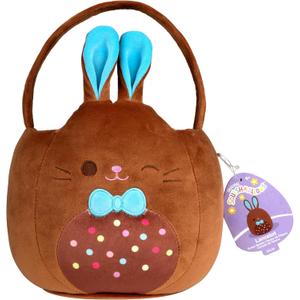 Squishmallows Original 12in Lancelot the Chocolate Bunny Egg Hunt Basket  Ultrasoft Official Jazwares Plush Accessory