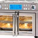 Emeril Lagasse Dual Zone 360 Air Fryer Oven Combo with French Door, 25 QT Extra Large, Cook Two Foods in Different Ways, Up to 60% Faster from Frozen to Finish, Pizza Stone Accessory