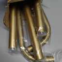 TANGWIN Gold Wrap Around Curtain Rods for Windows 36 to 72":Blackout Heavy Duty Adjustable Curtain Rod Room Darkening,Modern Industrial Curved French Return Metal Drapery Rods Easy Install,Brass Gold