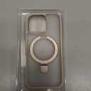 TORRAS Desert Titanium for iPhone 16 Pro Case Magnetic Stand, [Compatible with MagSafe][Flexible Stable Stand] Mil-Grade Protection Translucent Slim Anti-Scratch Ring Kickstand, Rose Gold 6.3", Ostand