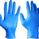 PEIPU Nitrile Disposable GlovesPowder Free, Cleaning Service Gloves, Latex Free (Blue, M)