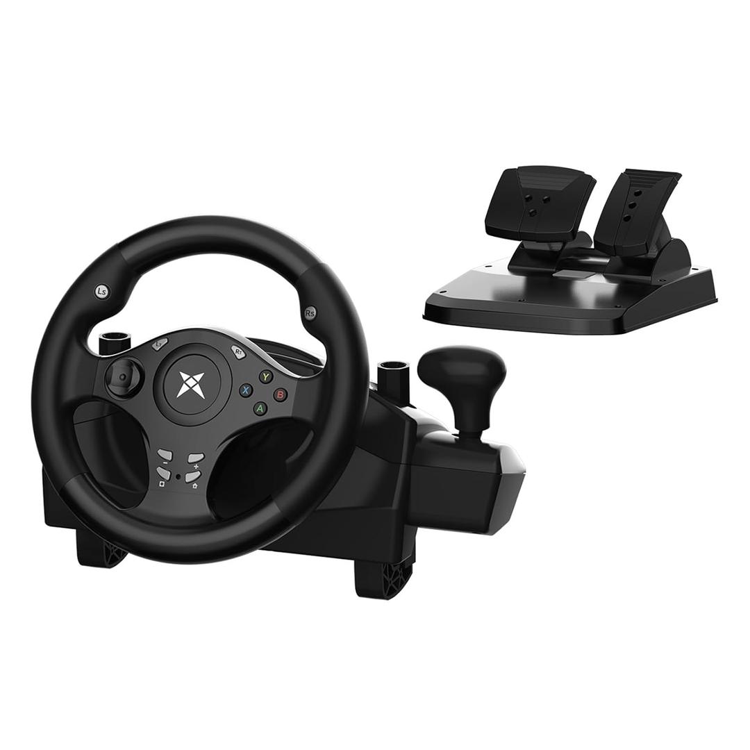 DOYO Racing Wheel, 270 Degree Driving Simulator Race Xbox Steering Wheel and Pedals with Dual Vibration, Gaming Steering Wheel for PC, PS4, Xbox One, Xbox Series X|S, PS3, Switch