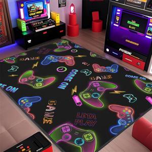 Gaming Rug for Room,5'x7' Cool Gamer Rugs with Non-Slip Backing,Game Room Carpet for Bedroom and Livingroom Decor
