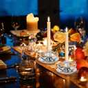 Vintage Candlestick Silver Candle Holder Taper Candle Sticks Holder Decor Table Centerpiece Wedding Festive Christmas Mantel Decoration Or Home Decor