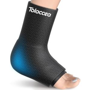 Tolaccea Ankle Ice Pack Wrap PRO for Injuries, Foot Ice Pack for Hot and Cold Therapy, Flexible Cold Pack for Plantar Fasciitis, Swelling, Sprained, ColdFocus for More Cooling X-Large (Pack of 1)