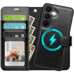 OCASE for Samsung Galaxy S26 Detachable Wallet Case with Card Holder, [2 in 1] PU Leather Flip Folio Case with RFID Blocking Stand Wrist Strap Shockproof Phone Cover 2026, Black