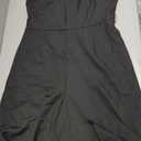 WDIRARA Women's Layered Ruffle Cap Sleeve Notched V Neck Belted Jumpsuit Pants, Size:XL