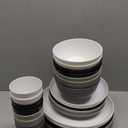 Supernal 32pcs Wheat Straw Dinnerware Sets,Plates and Bowls Sets,Reusable Plastic Plate,Microwave Dishwasher Safe,Plastic Dinnerware Set,Four Color Set 16pcs Plates,8pcs Bowls,8pcs Cups (White/Black/Light Grey/Dark Grey)