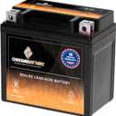 CB CHROMEBATTERY 5L-BS Maintenance-Free 12V 5Ah Battery Replacement for ATV, Motorcycle, Jet Skis, Scooter, UTV, and More - Nut and Bolt (T3) Terminal