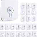 24PCS Picture Hangers Without Nails, Wall Hangers Without Nails, Adhesive Wall Hooks, to use Inside Kitchen, Bathroom, Home and Office (8mm)