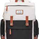 Frank Mully Diaper Bag Backpack Large Multifunction Travel Baby Bag for Mom Dad Black White