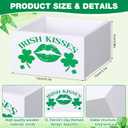 2 Pcs St Patrick's Day Candy Dish Wooden Shamrock Candy Green Bowl Dish Irish Kisses Snack Serving Bowl Decoration Storage Tableware for Home Classroom Holiday Party Centerpieces Decor