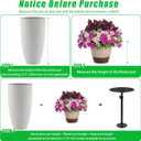 Adjustable Plant Risers for Inside Pots, 17-31" Rise Planter Insert Filler for Large Pots, Plant Lift Inserts Pot Risers for Indoor Outdoor Tall Taper Planter Container (6" 8" 10" Base Top, Set of 2)