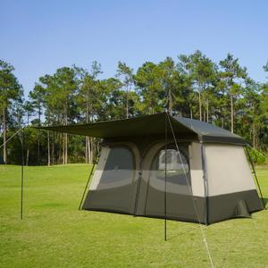 Vidalido Tents3-4 Person Camping Tent with Extended VestibuleWeather Resistant Family Tents with Breathable Mesh WindowsEasy Install Waterproof Outdoor Tent for Backpacking and Camping Hiking (Green)