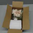 Mkono Small Artificial Flowers in Ceramic Vase 13.5" Centerpieces Coffee Table Decor, Silk Flower Arrangements for Home Decor Indoor Fake Flower Bouquet for Bathroom Dining Room Kitchen Wedding Brown