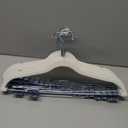 ManGotree 11.8'' Baby Velvet Hangers with Movable Clips, Non-Slip Kids Clothes Hangers, Ultra-Thin Space-Saving Children's Felt Hangers for Shirts, Pants, Dresses, Skirts, Jackets (16 Pack, White)