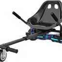 K1 Go-Kart Seat Attachment for Self-Balancing Scooters, Adjustable Frame Fits 6.5"/8"/10" Boards, Easy Install, Kids & Family Fun (Scooter Not Included)Classic Black