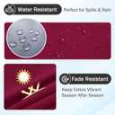 hyha Waterproof Outdoor Cushion Covers for Patio Furniture, Stretch Patio Chair Cushion Slipcovers, Coated UV Resistant Replacement Seat Covers, Solid Color (Wine Red, 12PC)