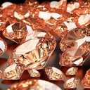 Hicarer 800 Pieces Diamond Decorations Acrylic Diamond Table Scatter Crystals for Table for Vase Fillers Party Table (Rose Gold, 30mm, 20mm, 12mm, 8mm, 4mm)