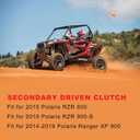 1323246 Secondary Driven Clutch Assembly, Compatible with 2015 Polaris RZR 900 900-S, 2014 2015 2016 2017 2018 2019 Polaris Ranger XP 900