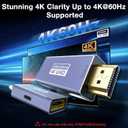 HDMI to DisplayPort Adapter Uni-Directional (4K@60Hz/1080P@120Hz) | HDMI (Source) 2.0 Male to DP (Display) 1.2 Female Converter Compatible with Laptop, AMD, NVIDIA, PS5, Xbox and More - 1 Pack