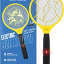 DEVOGUE Electric Fly Swatter - Weight Like Apple - 2AA Battery Powered (not incl.) - 3-Layer Protection Grid Bug Zapper Racket for Home Bedroom Kitchen Office Backyard Patio Indoor Outdoor