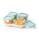 OXO Tot Glass Baby Blocks Food Storage Containers, Teal, 4 oz