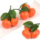 Fake Mini Tangerine Orange Artificial Fruit Simulation Fake Lifelike for Home Party Kitchen Festival Decoration 3 pcs