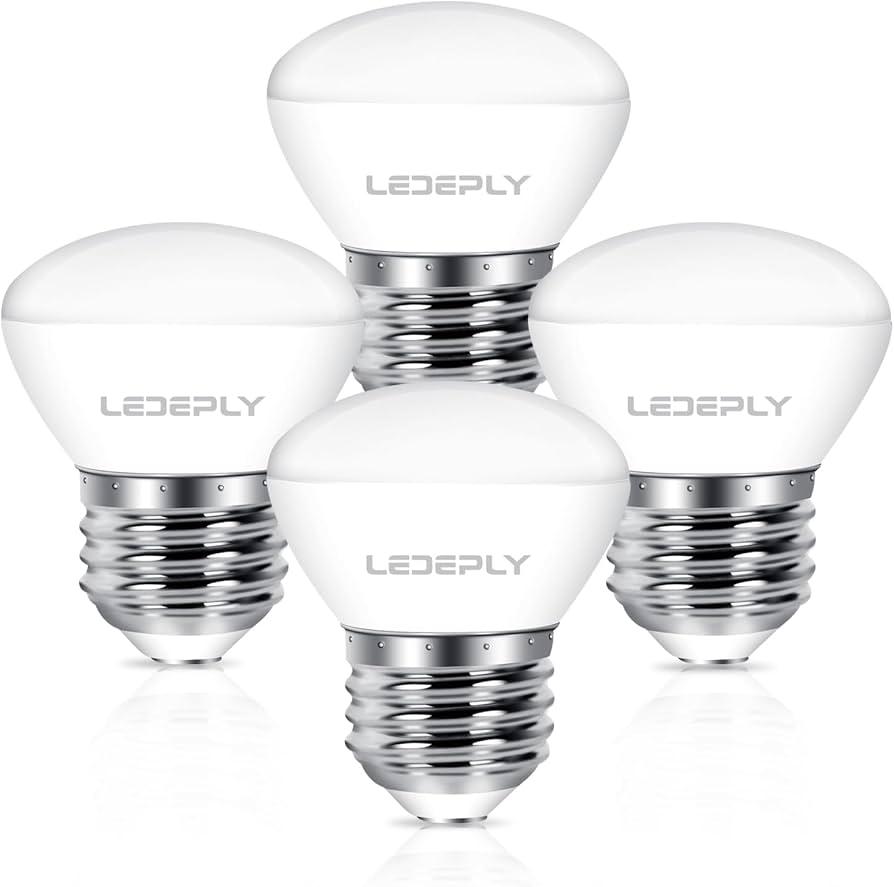 R14 LED Bulb, 4W=40W Dimmable E26 Base Mini LED Reflector Floodlight Bulbs, 400 Lumens 2700K Warm White, Low Profile Curio Cabinet Light Bulb, China Cabinet Light Bulbs, Range Hood, 4 Pack