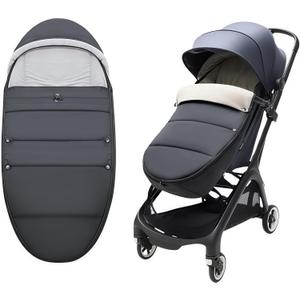 Waterproof Thickened Universal Stroller Blanket - Baby/Toddler Stroller Footmuff, Sleeping Bag & Bunting, Cold-Weather Winter Cover(Black) (Black, S)