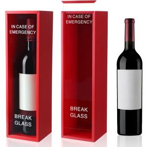 Funny Gift Emergency Box 4 x 3 x 13.78 Inch Break in Case of Emergency Box Self Defined Idea Jar Break Glass Prank Gag Gift Valentine Hilarious Office Desk Decor for Birthday Friend Coworker