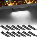 12-Packs 3W 7inch LED Hardscape Paver Lighting,12V AC/DC Low Voltage Retaining Wall Lights,Landscape Lighting,5000K Daylight White Outdoor Step Light,50,000 Hours Lifespan, Black
