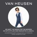 Van Heusen Boys' Long Sleeve Collared Button-Down Dress Shirt and Tie Set, Black Stripe, Size: 10-12 Husky