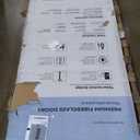 Casaphoria 36" x 80" Fiberglass Front Door with 4-9/16" Vinyl Frame,Left Hand Inswing Exterior Door with Brickmould,Contemporary Wooden Grain Knock-Down Entry Door for Home Entrance, Balck