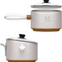 BruChai Brewer - Classic Chai Brewing Pot with Built-In Mesh Strainer - No-Mess Brewing Vessel with Non-Stick Coating - Patented Handy Brew & Pour Steel Teapot with Burn-Proof Handle