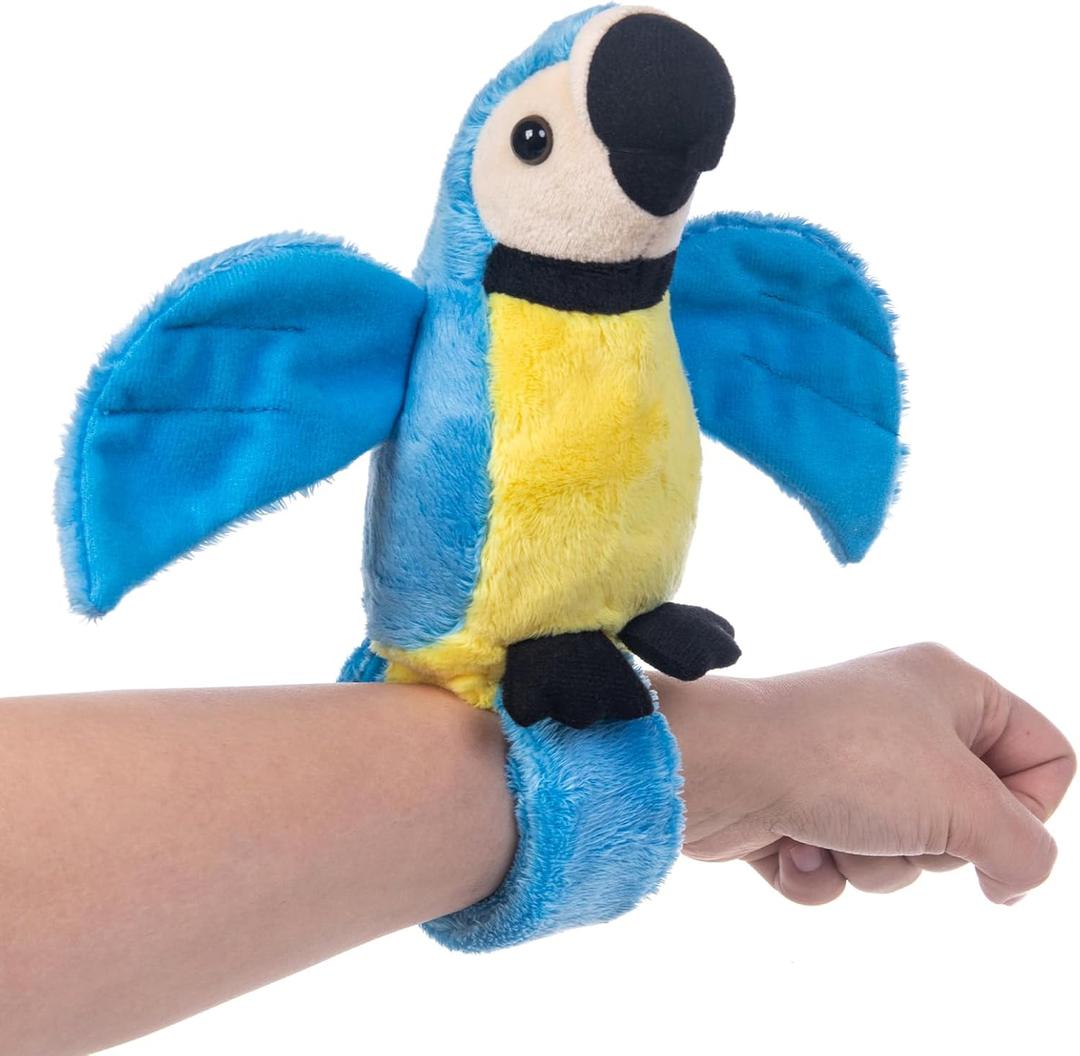 My OLi Talking Parrot Toy with Wristband Repeats Your Words 5.7" Plush Parrot with 8.3" Wingspan Stuffed Animal Fun Interactive Pet Companion for Kids
