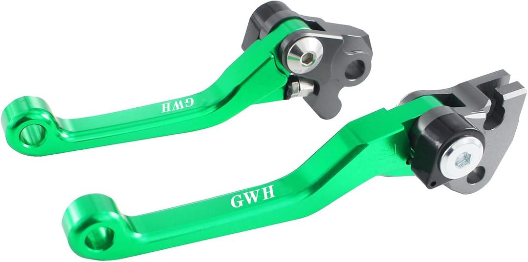 Motorcycle Billet Foldable Brake Clutch Lever Handle CNC Aluminum Pivot for KX65 2000-2022 KX85 2001-2022 KX100 2001-2021 KX125 2000-2005 KX250 2000-2004 KX500 2004 Dirt Pit Bike Motorbike