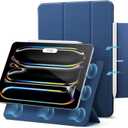 ESR for iPad Pro 11 Inch Case (M5/M4) 2025/2024, Strong Magnetic Attachment, Slim Trifold Stand Case, Supports Pencil Pro & Pencil(USB-C), Tough Protection, Auto Sleep/Wake, Rebound Series, Navy Blue