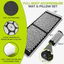 ProsourceFit Acupressure Mat and Pillow Set for Back/Neck Pain Relief and Muscle Relaxation
