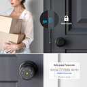ThorBolt G1 Fingerprint Door Knob Lock with Keypad Biometric Door Knob Auto-Lock 4* AAA Alkaline Batteries Interior Door Lock for Bedroom, Garage, Office, Pantry Door Black
