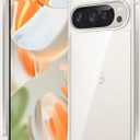 FNTCASE for Google Pixel-9-Pro XL Case: Clear Anti Yellowing Case Drop Protection Cell Phone Cover - Shockproof Protective Bumper Transparent Cases - 6.8 Inches (Clear)