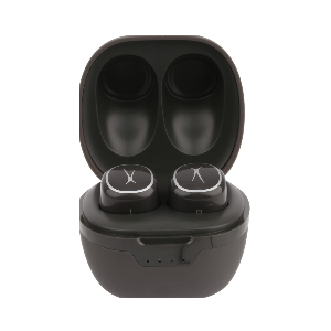 Altec Lansing NanoPods - Truly Wireless Earbuds with Charging Case, TWS Waterproof Bluetooth Earbuds with Touch Controls for Travel, Sports, Running, Working (Charcoal Grey)
