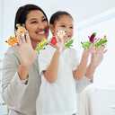 10 pcs Finger Puppets Toys Kids Dancing Fruit Birthday Decorations Felt Finger Sensory Toys with Bag Soft Cute Toddlers Hands Puppets, Vegetable