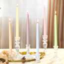 Conelist 6 Pcs Pastel Taper Candles 10 Inch Unscented Smokeless Pastel Candle Sticks Candy Color Handmade Candlesticks for Wedding Birthday Home Dining Table Decor